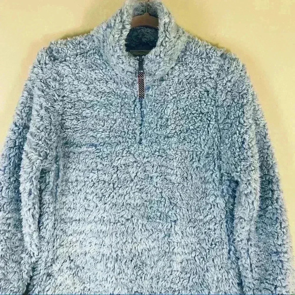 Original Weatherproof Vintage Baby Blue Heather 3/4 Zip Sherpa Pullover Size S - Picture 4 of 13